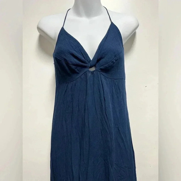 Lovestitch Empire Waist Tiered Maxi Dress Blue - Picture 3 of 5